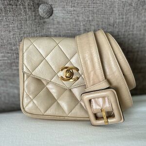 Chanel Vintage Diamond Quilted Waist Belt Bag
